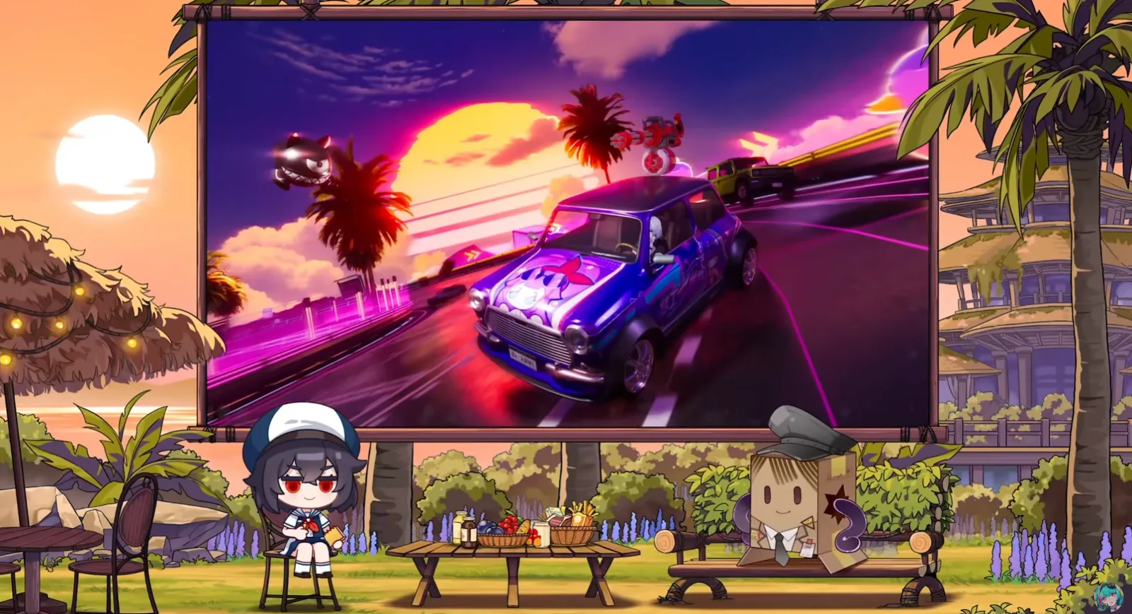 Kart-style car activity shown during the 1.1 livestream